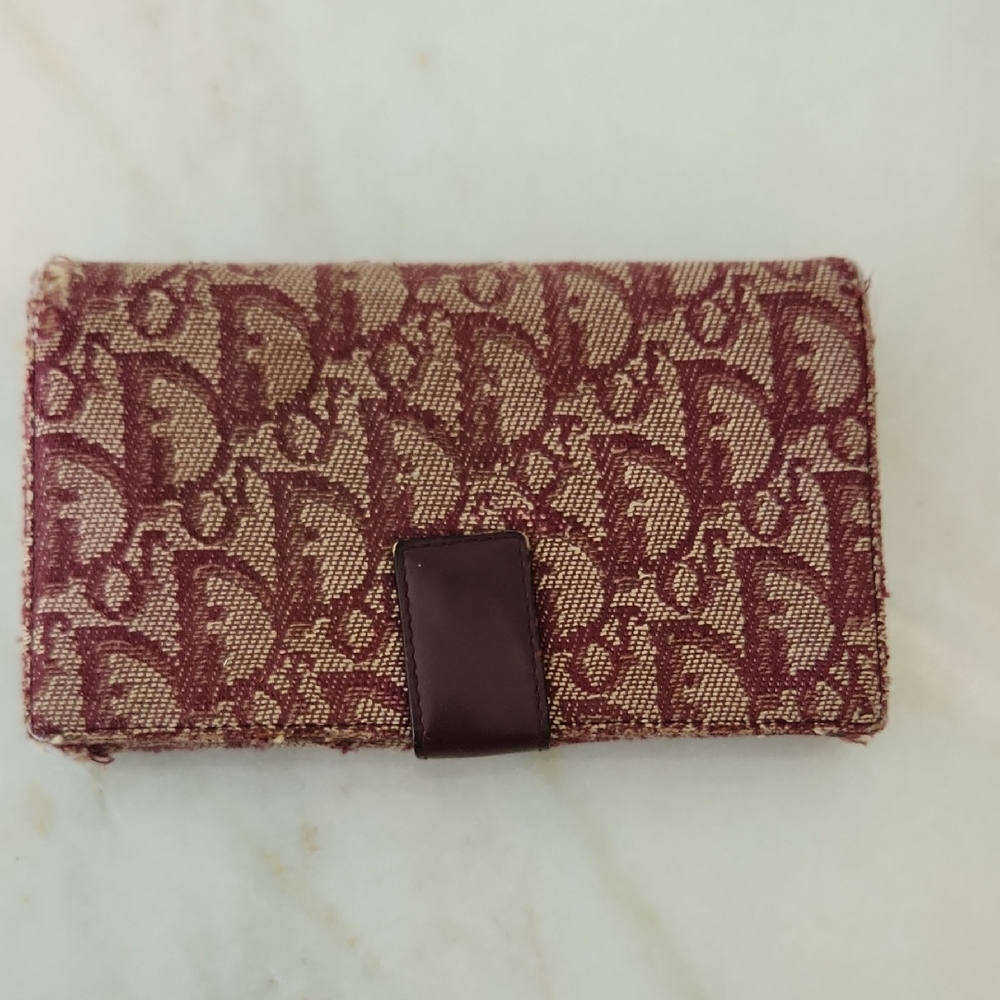 Christian Dior Rich Brown and Burgundy Leather Wallet - Picture 4 of 17
